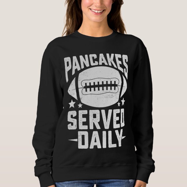 Football Offensive Lineman Pancakes Served Daily V T Shirt (Framsida)