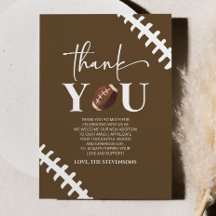 Football Oh Boy Brown White Baby Shower