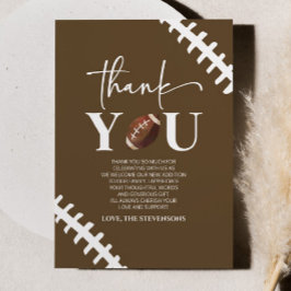 Football Oh Boy Brown White Baby Shower Tack Kort