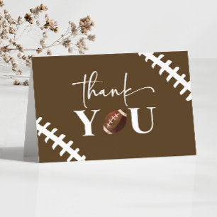 Football Oh Boy Brown White Baby Shower Tack Kort