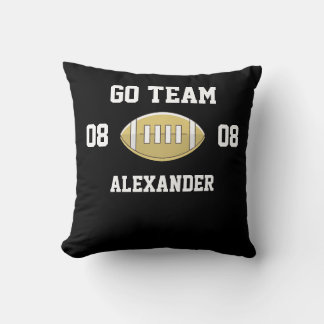 Football Personlig Monogram namn Go Team Kudde