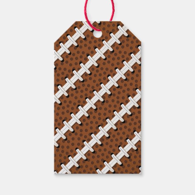 Football Pigskin Snöre Sports Team Coach Player Presentetikett (Framsidan)