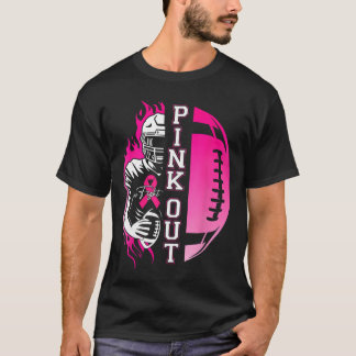 Football Pink Out Team Breast Cancer Awareness Mon T Shirt