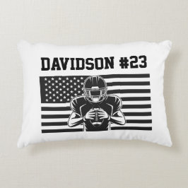 Football Player Football Accent Pillow Prydnadskudde