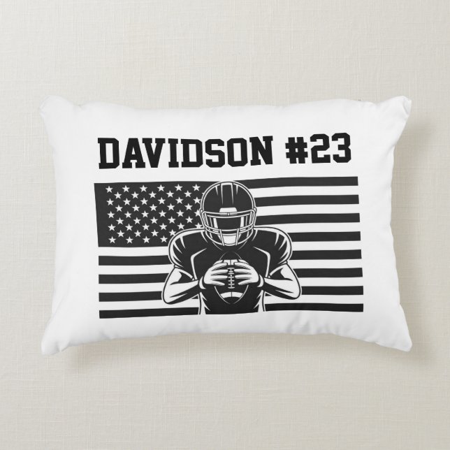 Football Player Football Accent Pillow Prydnadskudde (Framsidan)