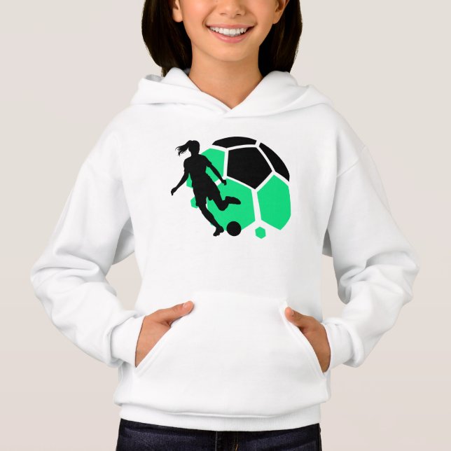 Football Player Girl, Birthday Gift, Team T Shirt (Framsida)