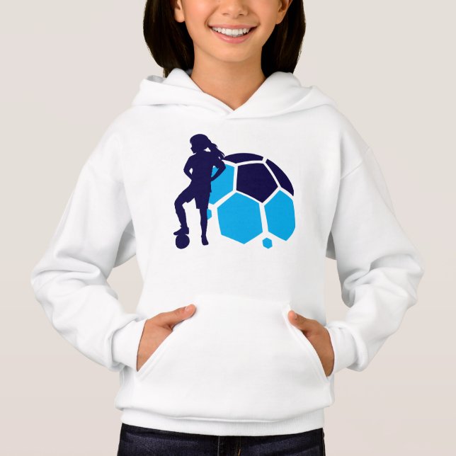 Football Player Girl, Birthday Gift, Team T Shirt (Framsida)