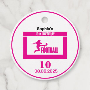 Football Player Girl, Birthday Girl Team Gåvor Etiketter