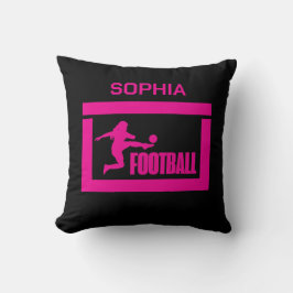 Football Player Girl, Birthday Girl Team Kudde