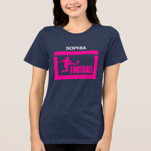 Football Player Girl, Birthday Girl Team T Shirt