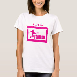 Football Player Girl, Birthday Girl Team T Shirt