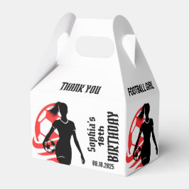 Football Player Girl, Football Team Favor Box Presentaskar