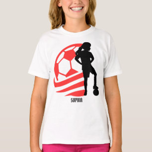 Football Player Girl, Football Team Favor Box T Shirt