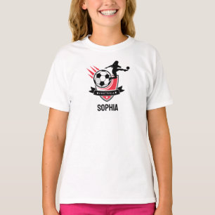 Football Player Girl, Football Team Favor Box T Shirt