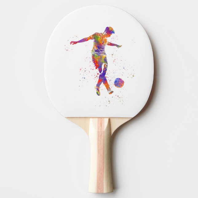 Football player in watercolor pingisracket (Framsidan)