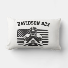 Football Player Sports Team Football Throw Pillow Lumbarkudde