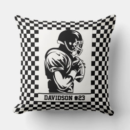 Football Player Throw Pillow Kudde