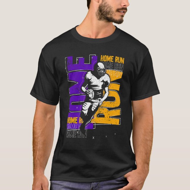 Football Player Touchdown American Football Homeru T Shirt (Framsida)