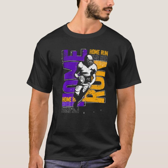 Football Player Touchdown American Football Homeru T Shirt (Framsida)