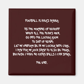 FOOTBALL PLAYERS PRAYER MAGNET
