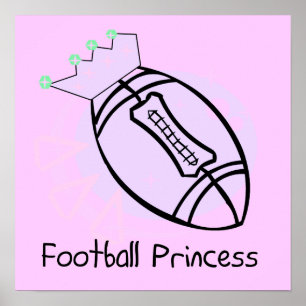 Football Princess T-shirts och Gifts Poster