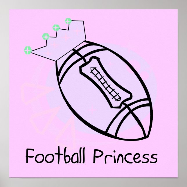 Football Princess T-shirts och Gifts Poster (Framsidan)