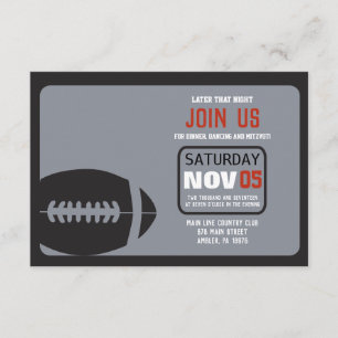 FOOTBALL Pub Mitzvah-inbjudan Party-kort Inbjudningar