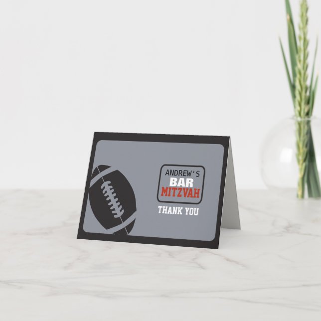 FOOTBALL Pub Mitzvah-inbjudan - tackkort (Framsida)