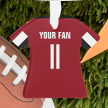 Football Red & Black Jersey Ornament