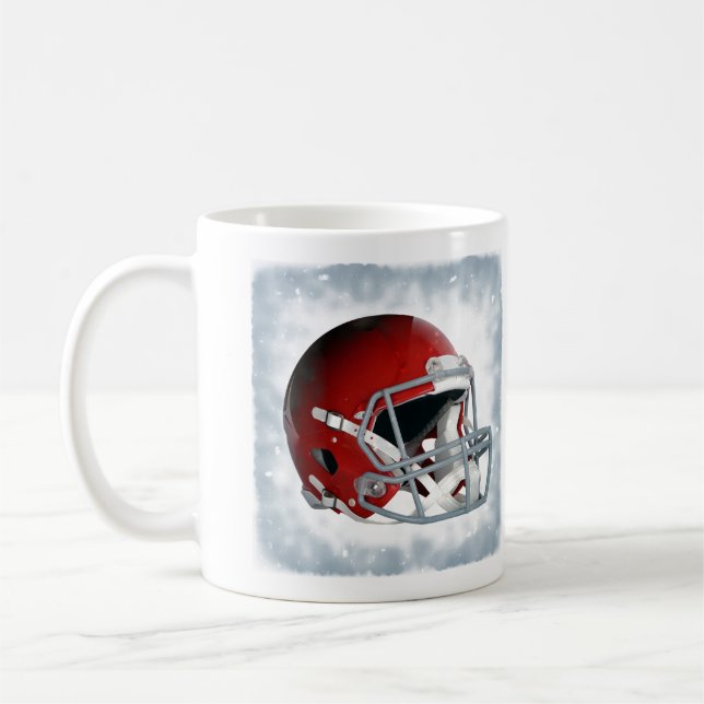 Football Red Helmet Kaffemugg (Vänster)