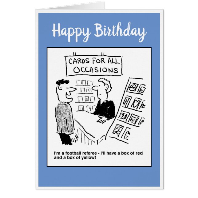 Football Referee vill köpa rött kort och gult kort (Framsidan)