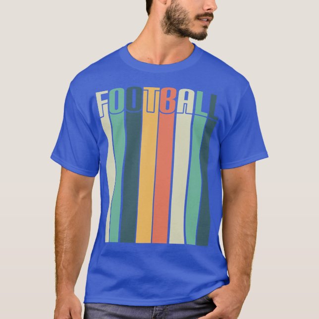 Football Retro Stripes Oversized T Shirt (Framsida)