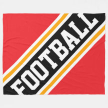 FOOTBALL Roligt Coola Bright Red Black Tävla Rand