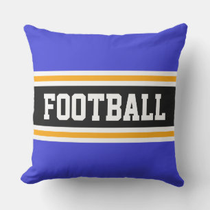 FOOTBALL Royal Navy Blue Black Athletic Rand Kudde