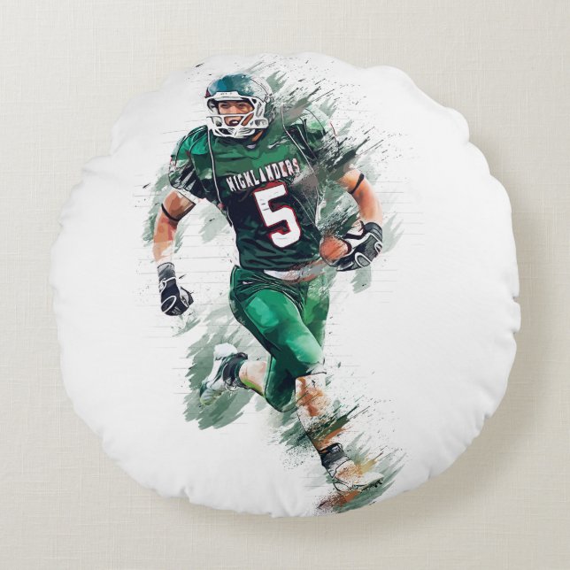 Football Rund Kudde (Framsidan)