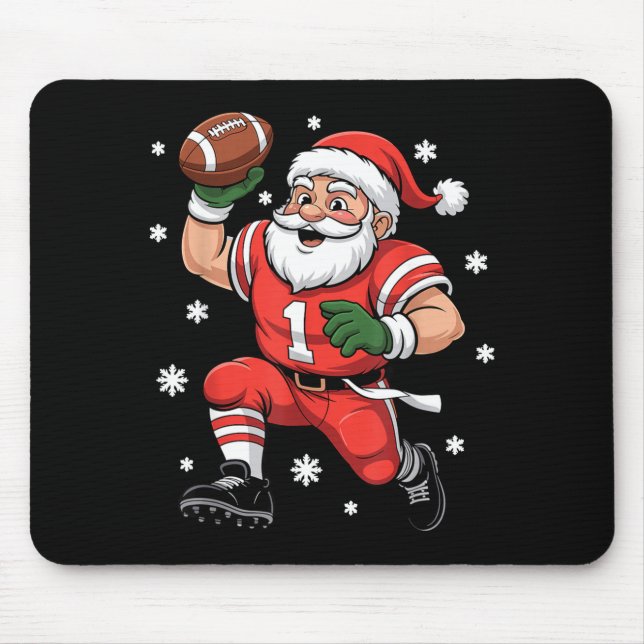 Football Santa Claus Lineman Christmas Quarterback Musmatta (Framsidan)