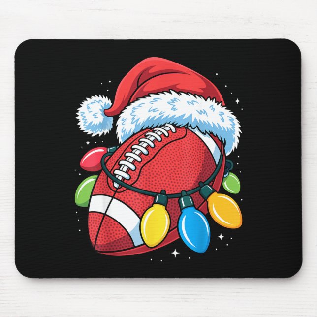 Football Santa Hat Christmas Lights Festive Touchd Musmatta (Framsidan)