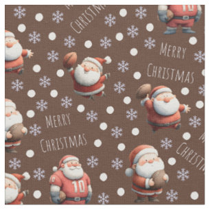 Football Santa on Brown Tyg