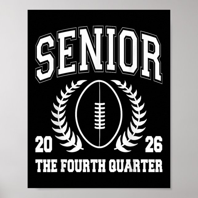 Football Senior Cl Of 2026 High School Senior 4th  Poster (Framsidan)