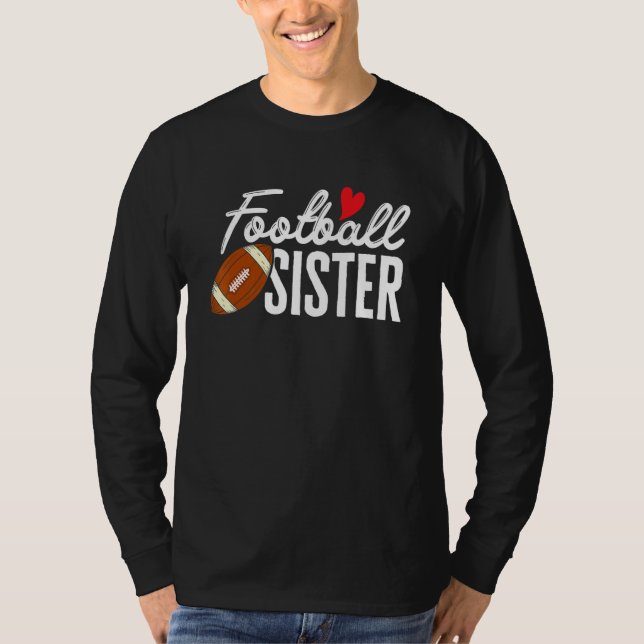 Football Sister of Football Player Football Sister T Shirt (Framsida)