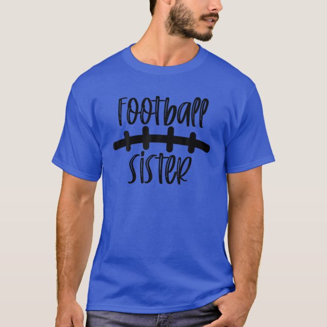 Football Sister School Spirit Team Mascot Game Nig T Shirt (Framsida)