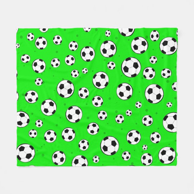 Football / Soccer Ball Seamless Pattern  Fleecefilt (Framsidan (Horisontell))