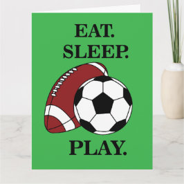 Football Soccer Player Coach Birthday Kort