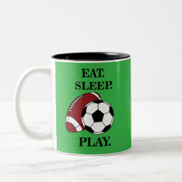 Football Soccer Player Coach  Två-Tonad Mugg
