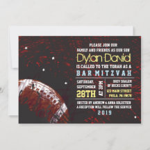 FOOTBALL SPLATTER Pub Mitzvah-inbjudan Inbjudan
