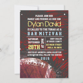 FOOTBALL SPLATTER Pub Mitzvah-inbjudan Inbjudan