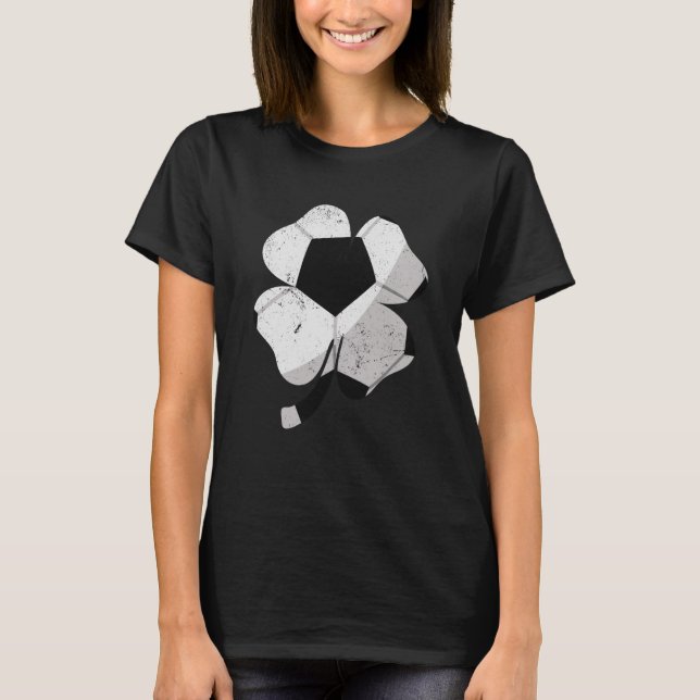 Football St patricks day Shamrock T Shirt (Framsida)