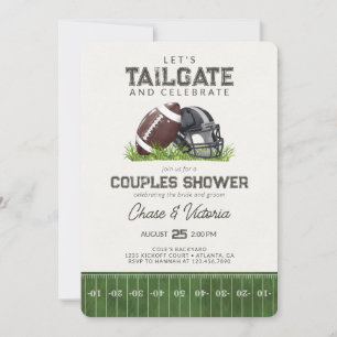 Football Tailgate och Celebrate Par Shower Inbjudningar