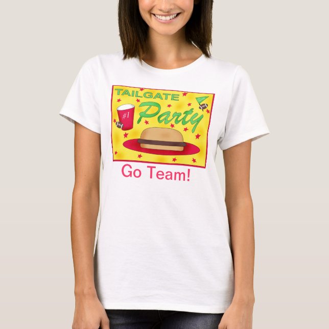Football Tailgate Party Tee Shirt (Framsida)