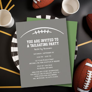 Football Tailgating Party - CAN EDIT FÄRG Inbjudningar